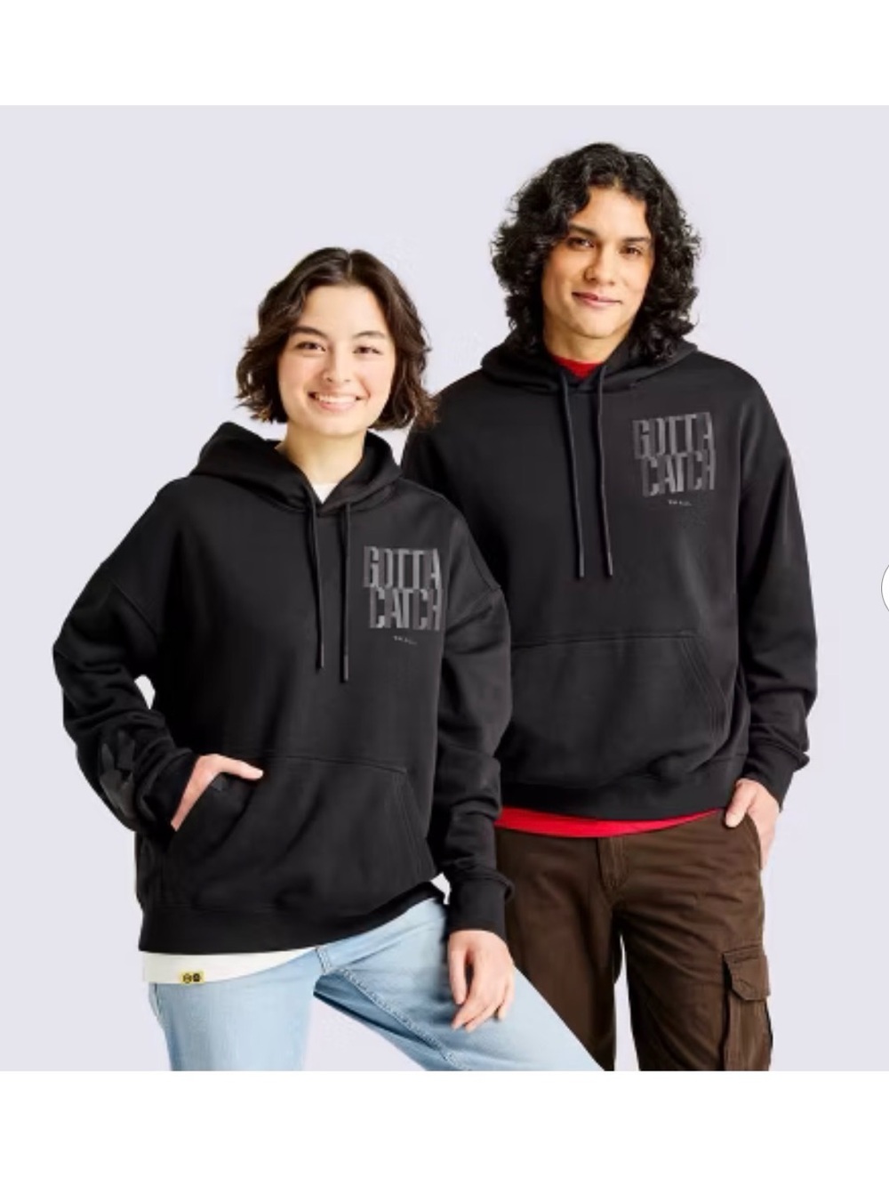 Black 'Gotta Catch' Graphic Hoodie - Unbranded